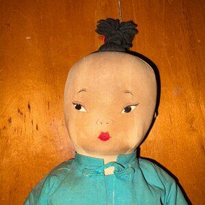 VINTAGE 10.5" Cloth Doll, All Original
